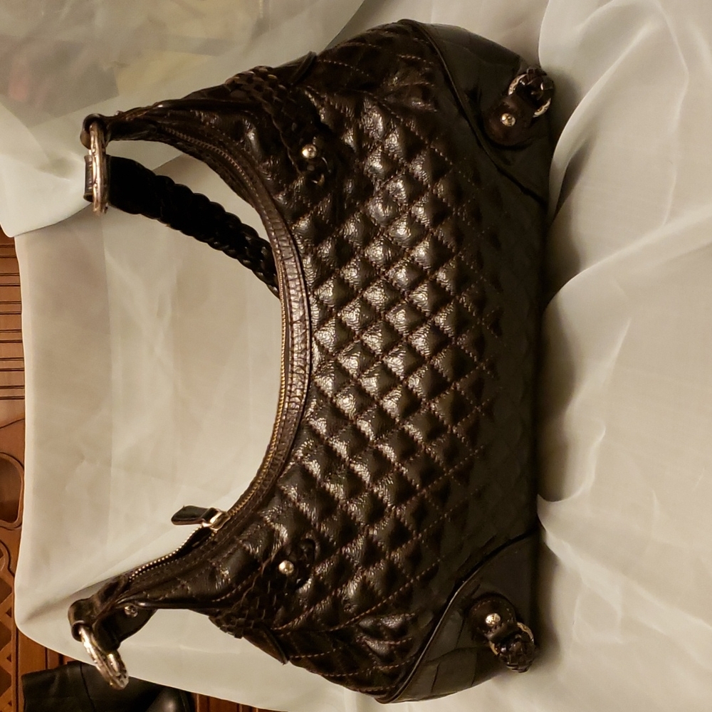 Brighton quilted leather hobo purse